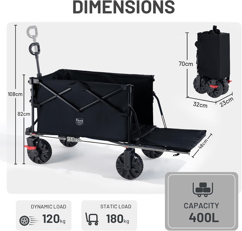 Trolley 400L with Tailgate Folding Camping
