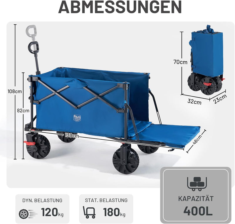 Trolley 400L with Tailgate Folding Camping