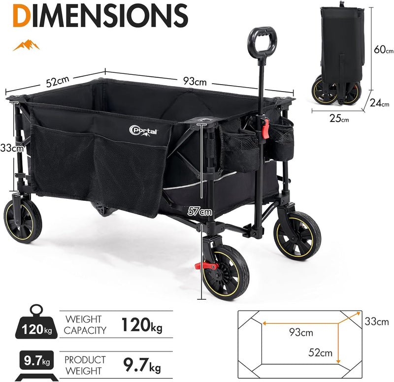 Festival Trolley on Wheels Camping Cart with Brakes