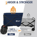 Trolley on Wheels for Sand 200L with Brakes
