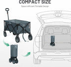 Trolley on Wheels with Adjustable Handle 200L Folding