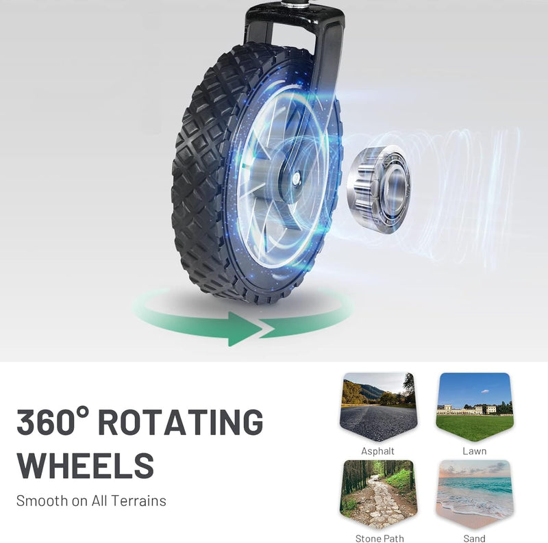 Festival Trolley on Wheels with Adjustable Handle 200L
