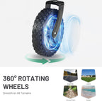 Trolley on Wheels with Adjustable Handle 200L Folding