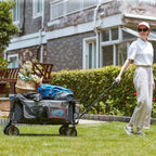Trolley on Wheels with Adjustable Handle 200L Folding
