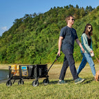 Trolley on Wheels with Adjustable Handle 200L Folding