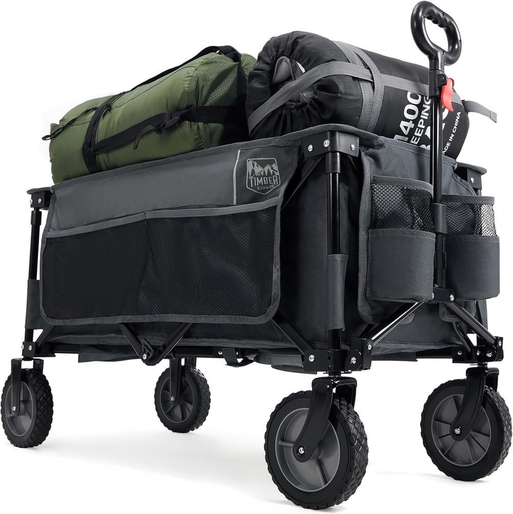 Trolley on Wheels with Adjustable Handle 200L Folding