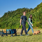 Trolley on Wheels with Adjustable Handle 200L Folding