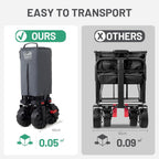 Trolley on Wheels with Brakes 200L Foldable Camping