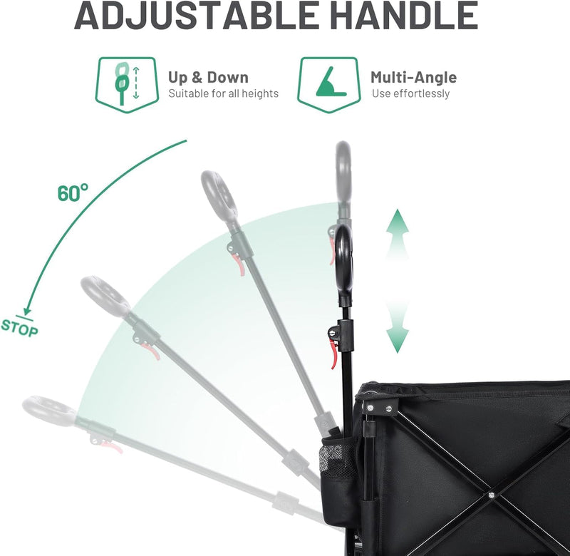Festival Trolley on Wheels with Brakes 200L Foldable