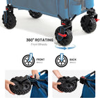 Trolley on Wheels with Brakes 200L Foldable Camping