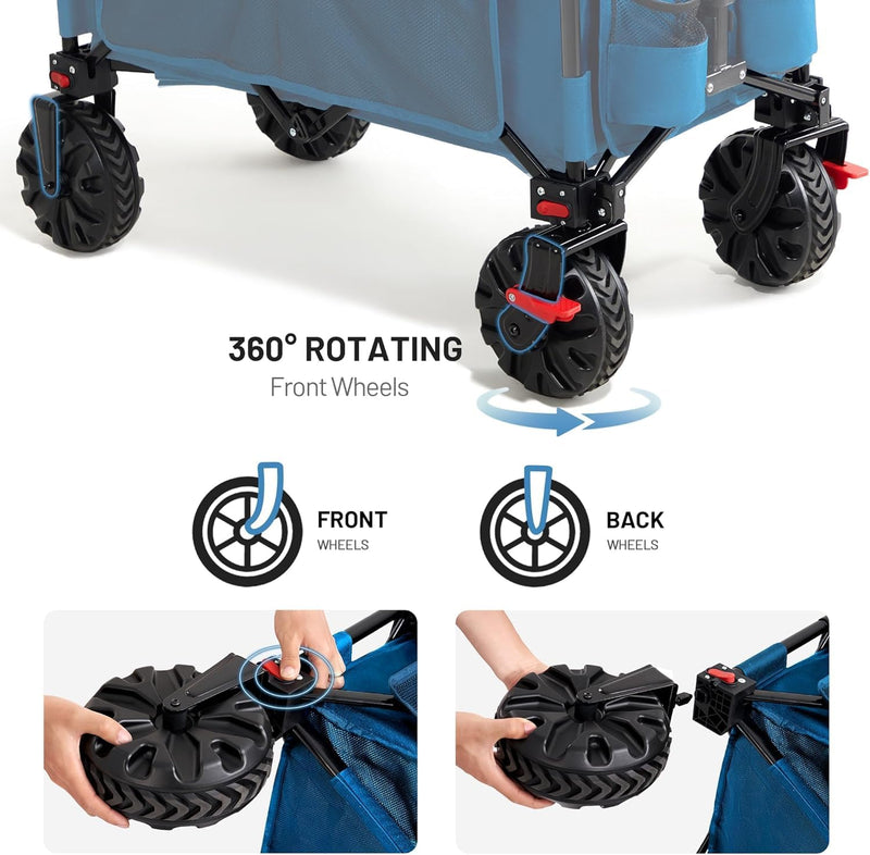 Festival Trolley on Wheels with Brakes 200L Foldable