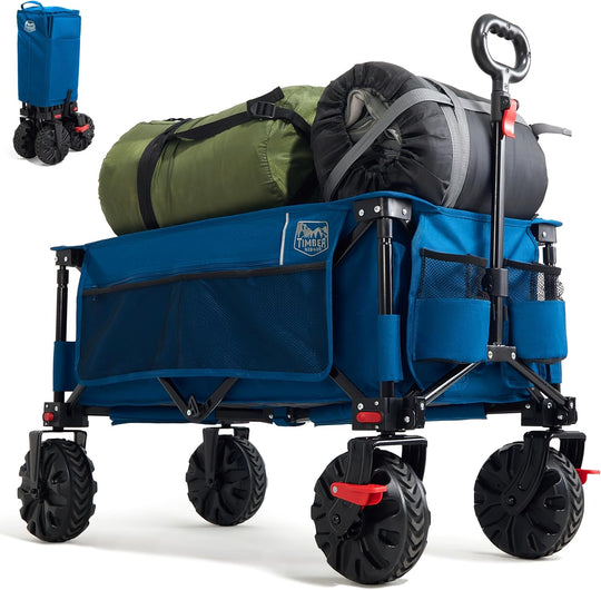 Trolley on Wheels with Brakes 200L Foldable Camping