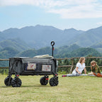 Trolley on Wheels with Brakes 200L Foldable Camping