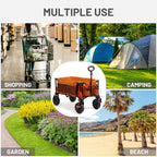 Trolley on Wheels with Brakes 200L Foldable Camping