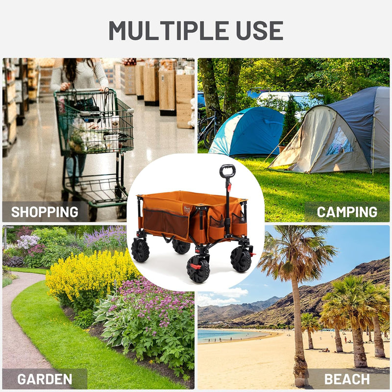 Festival Trolley on Wheels with Brakes 200L Foldable
