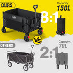 Trolley with Expandable Tailgate 140L