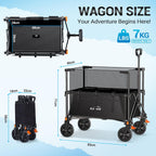 Trolley with Expandable Tailgate 140L
