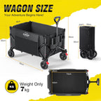 Trolley with Expandable Tailgate 140L