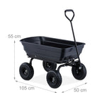 Trolley with Tilt Function Garden Wagon 4 Pneumatic