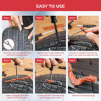 Tubeless Tyre Puncture Repair Kit 7 Pcs Flat