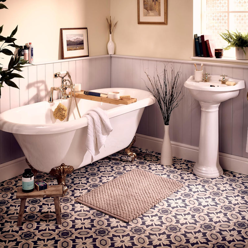 Tudor Bath Taps Traditional Brass Victorian Style Cross (Set of 2)