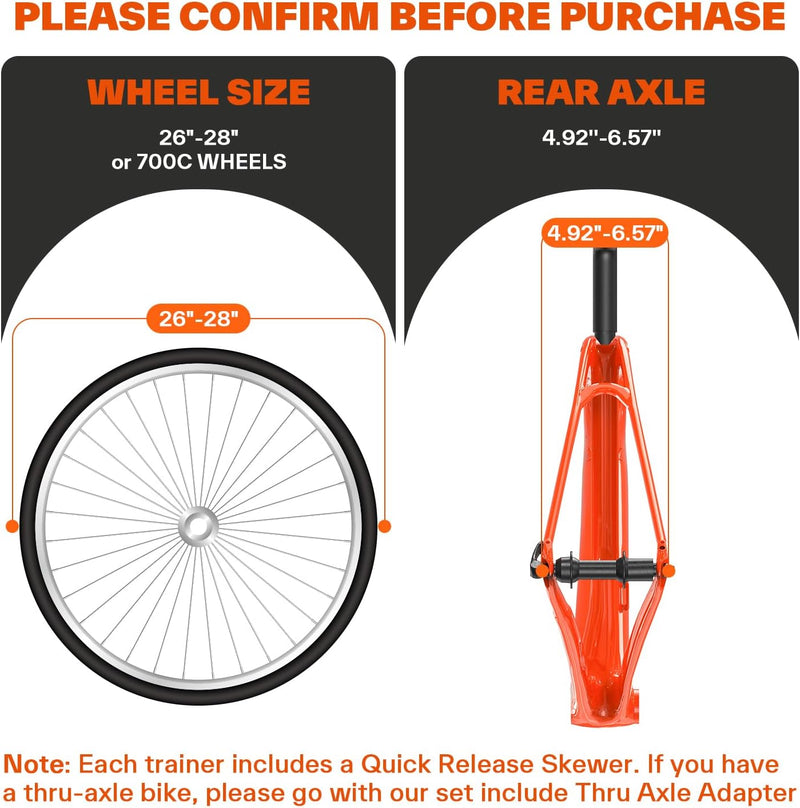 Turbo Trainer Magnetic Stationary Bike for 26-28" 700c