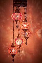 Turkish Moroccan Mosaic Chandelier Lamp Handmade Hanging Ceiling