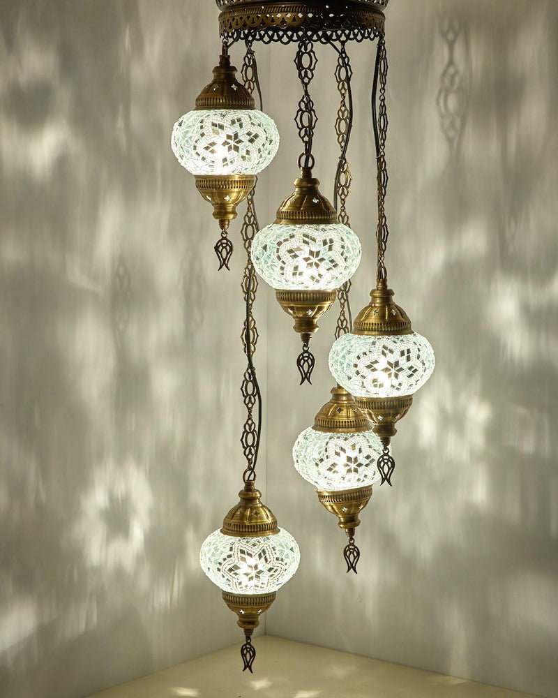 Turkish Moroccan Mosaic Chandelier Lamp Handmade Hanging Ceiling