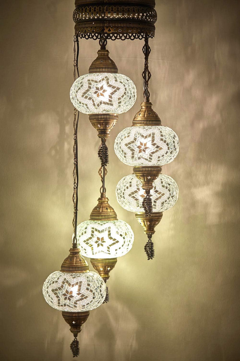 Turkish Moroccan Mosaic Chandelier Lamp Handmade Hanging Ceiling
