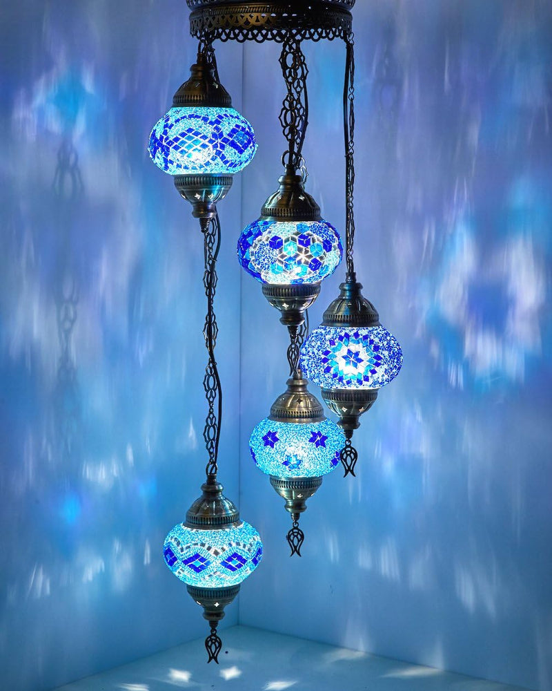 Turkish Moroccan Mosaic Chandelier Lamp Handmade Hanging Ceiling