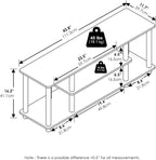 Turn-N-Tube 3-Tier Tool-Free TV Stand Oak