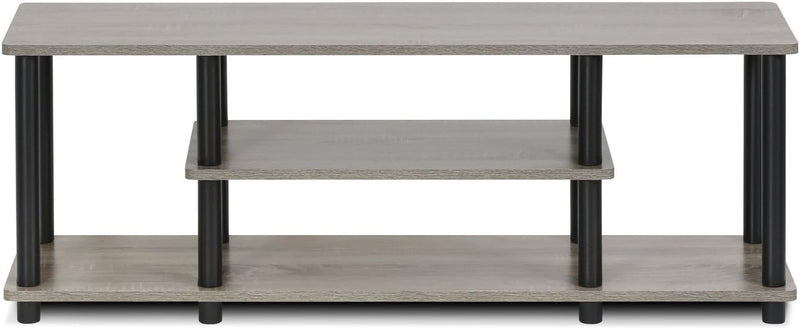 Turn-N-Tube 3-Tier Tool-Free TV Stand Oak