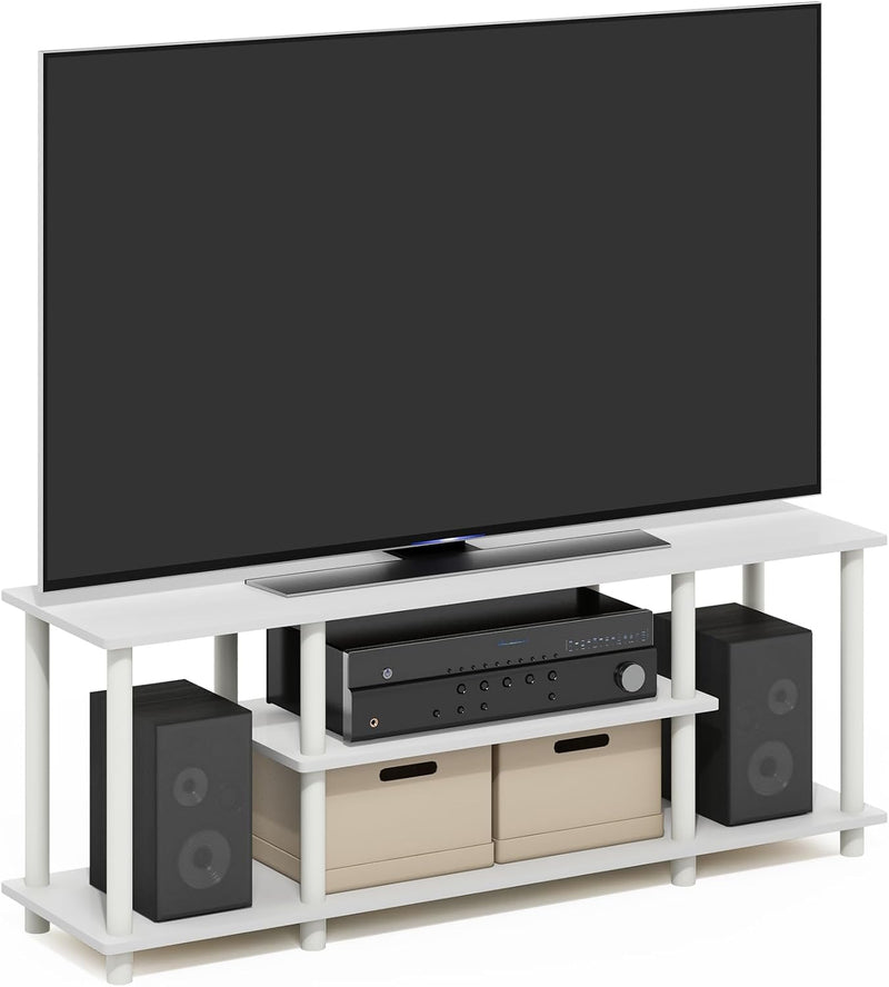 Turn-N-Tube 3-Tier Tool-Free TV Stand Oak