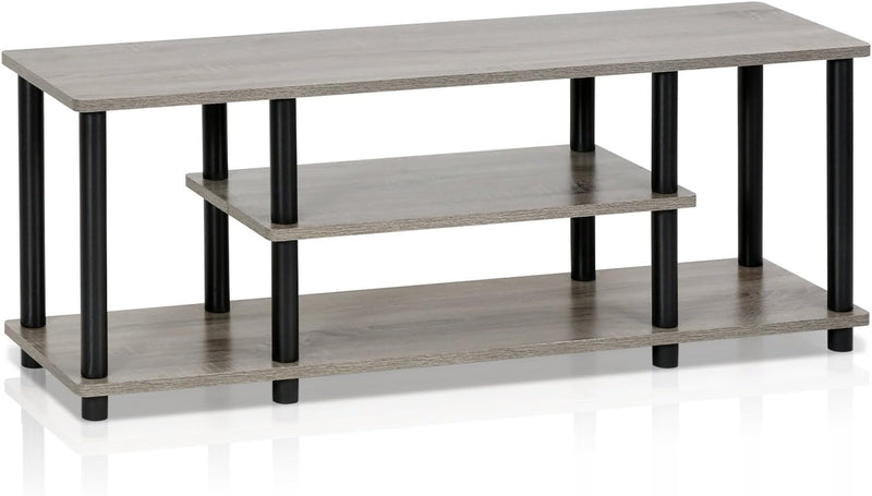Turn-N-Tube 3-Tier Tool-Free TV Stand Oak