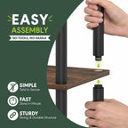 Turn-N-Tube 3-Tier Tool-Free TV Stand Oak