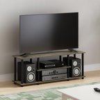 Turn-N-Tube 3-Tier Tool-Free TV Stand Oak