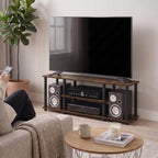 Turn-N-Tube 3-Tier Tool-Free TV Stand Oak