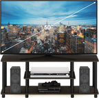 Turn-N-Tube 3-Tier Tool-Free TV Stand Oak