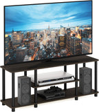 Turn-N-Tube 3-Tier Tool-Free TV Stand Oak