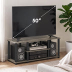 Turn-N-Tube 3-Tier Tool-Free TV Stand Oak