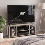 Turn-N-Tube 3-Tier Tool-Free TV Stand Walnut