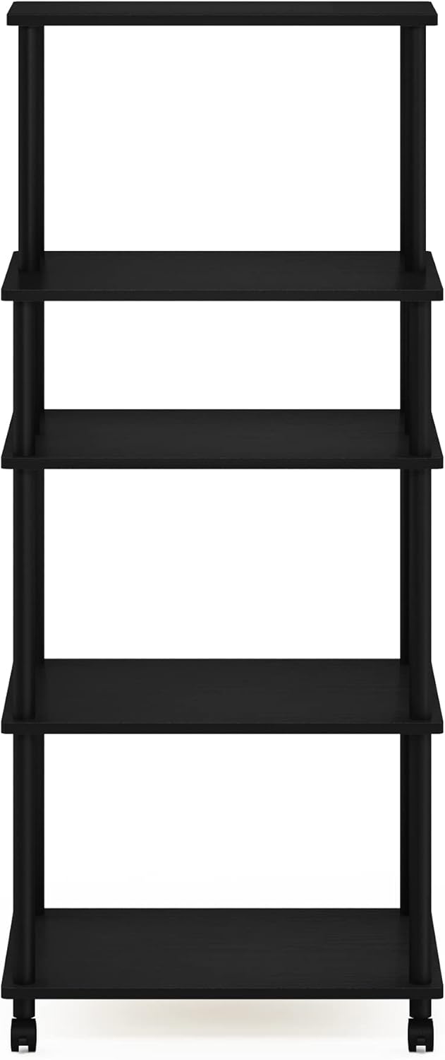 Turn-N-Tube Bakers Rack with Wheels 4-Tier Kitchen Storage
