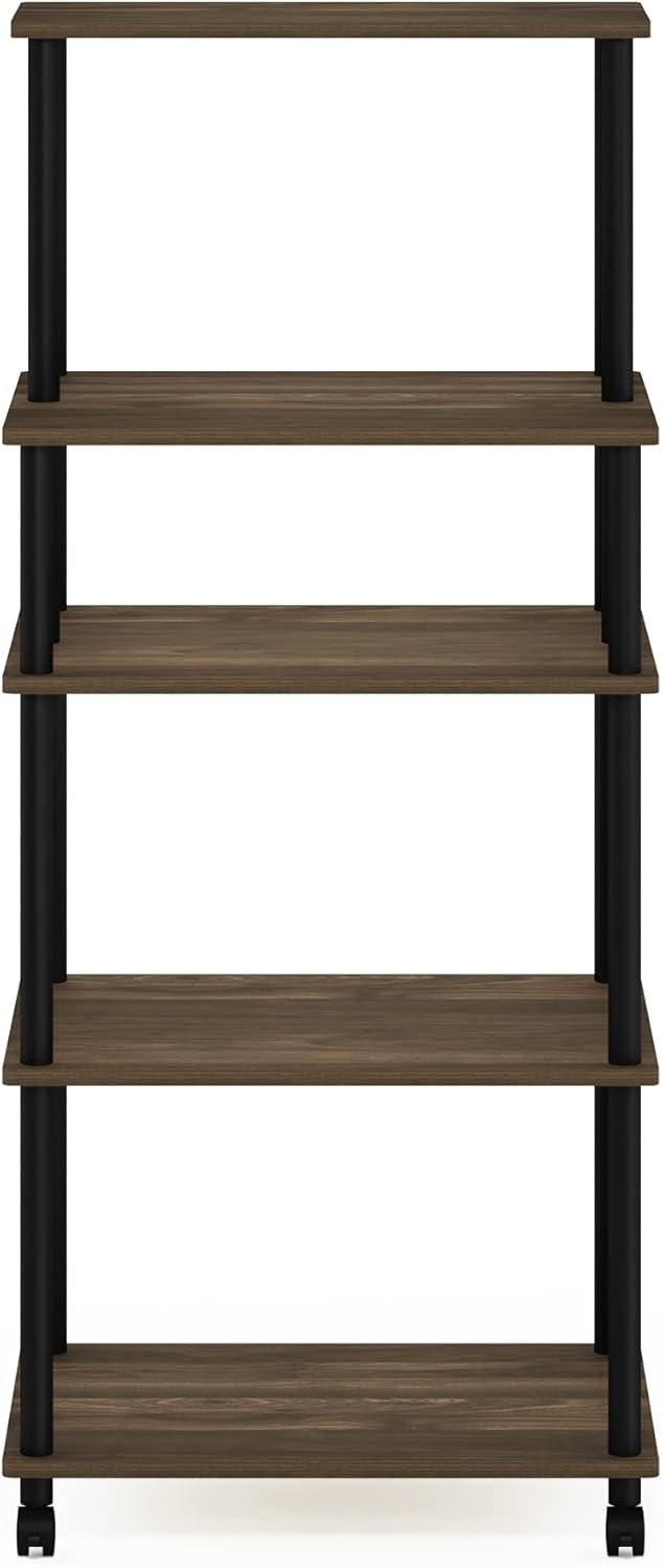 Turn-N-Tube Bakers Rack with Wheels 4-Tier Kitchen Storage