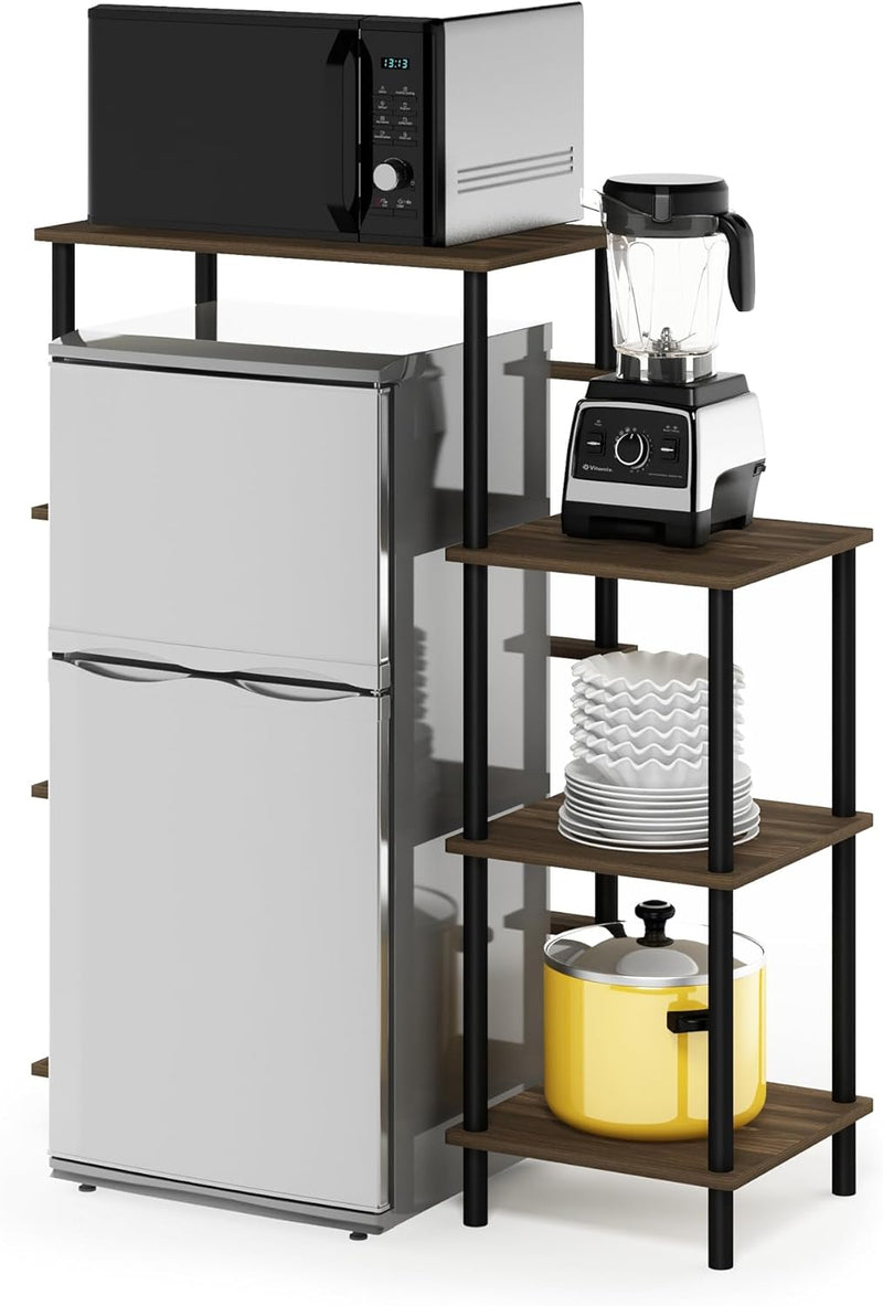Turn-N-Tube Bakers Rack with Wheels 4-Tier Kitchen Storage