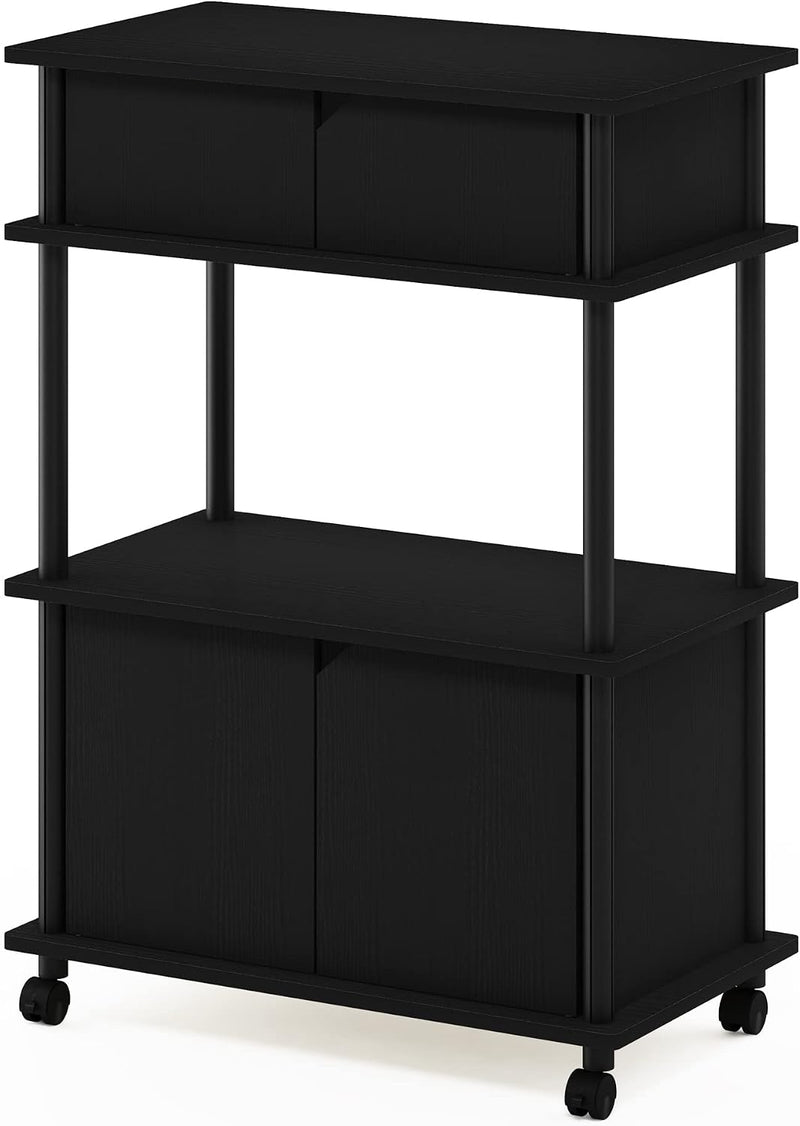 Turn-N-Tube Bakers Rack with Wheels 4-Tier Kitchen Storage