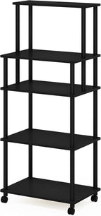 Turn-N-Tube Bakers Rack with Wheels 4-Tier Kitchen Storage