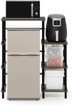 Turn-N-Tube Bakers Rack with Wheels 4-Tier Kitchen Storage
