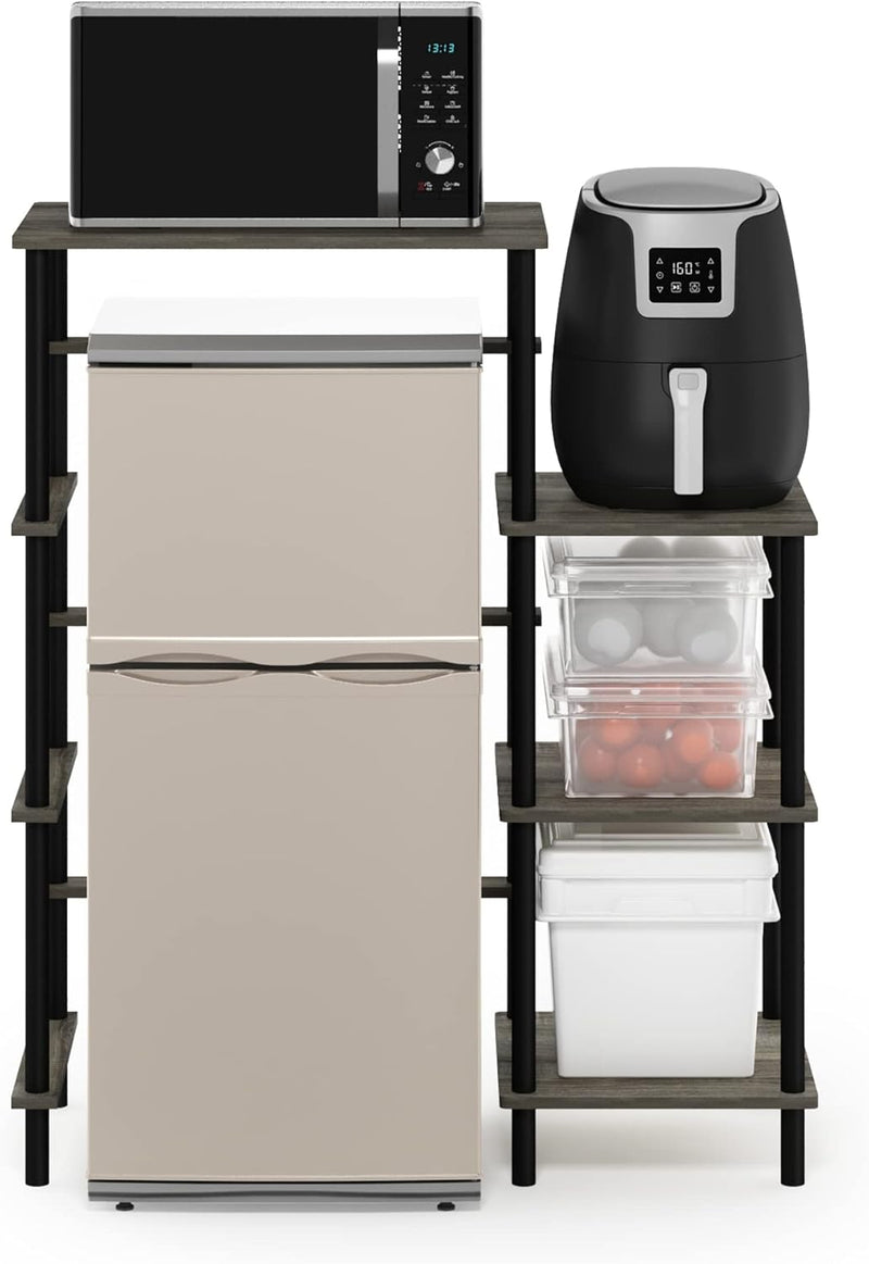Turn-N-Tube Bakers Rack with Wheels 4-Tier Kitchen Storage