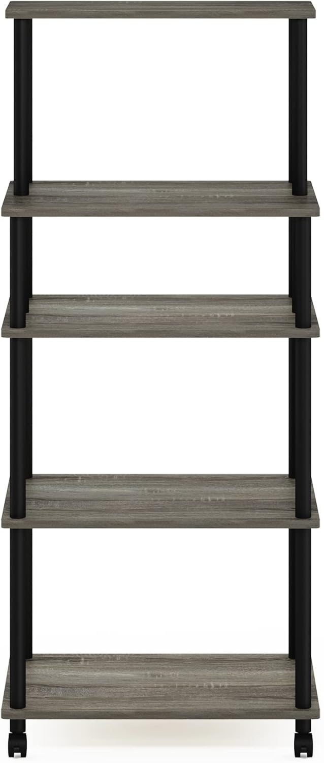 Turn-N-Tube Bakers Rack with Wheels 4-Tier Kitchen Storage