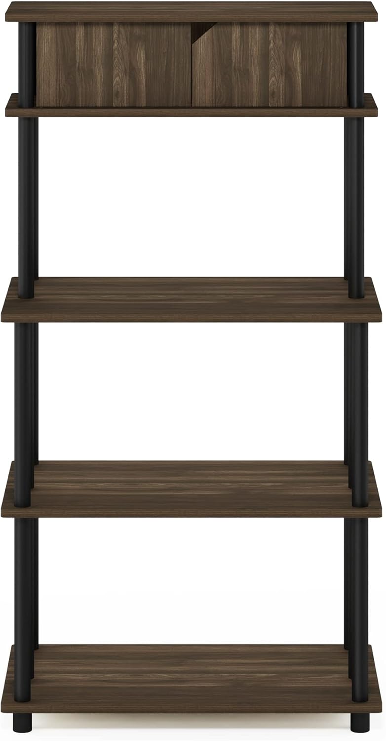 Turn-N-Tube Bakers Rack with Wheels 4-Tier Kitchen Storage